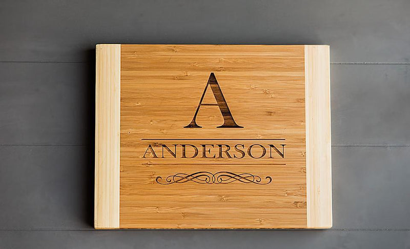 Corporate Gift Item - 11x14 Two Tone Bamboo Cutting Board (Square Edge)
