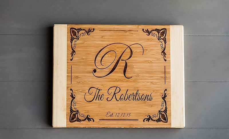 Her Kitchen 14x18 Personalized Bamboo Cutting Board