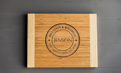 Personalized 11 x 14 Bamboo Cutting Board & Set of 4 Bamboo Coasters