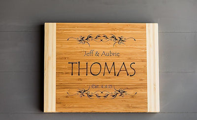 Corporate Gift Item - 11x14 Two Tone Bamboo Cutting Board (Square Edge)