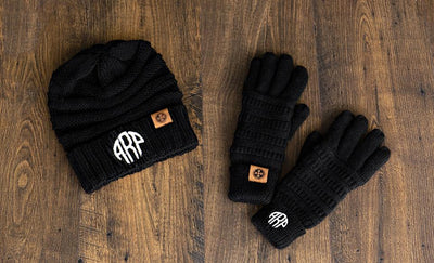 Personalized Beanie and Glove Set