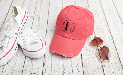 Monogrammed Distressed Caps