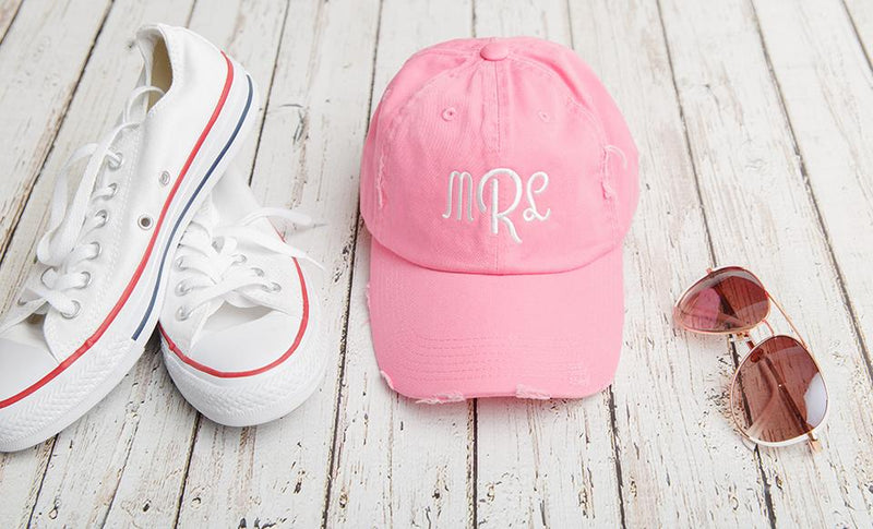 Monogrammed Distressed Caps