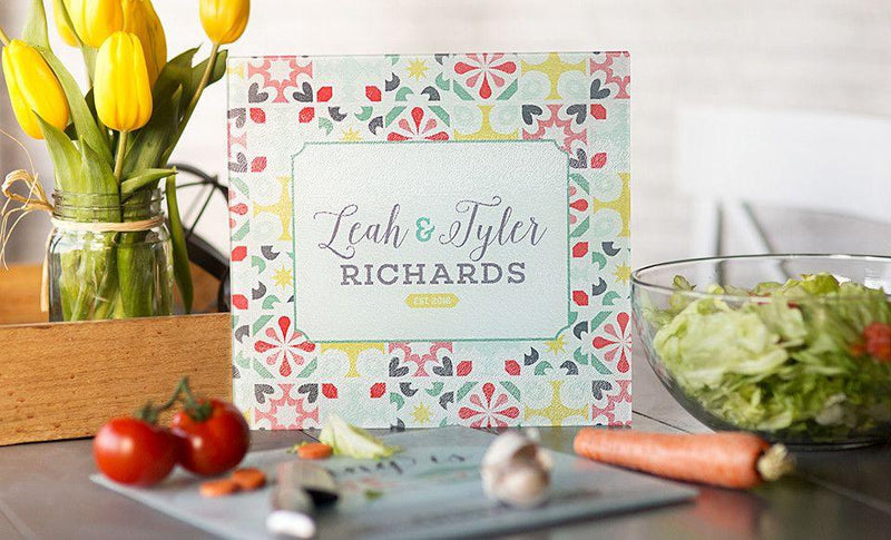 personalized glass cutting board
