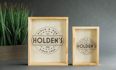Personalized Beer Bottle Cap Shadow Box - Small