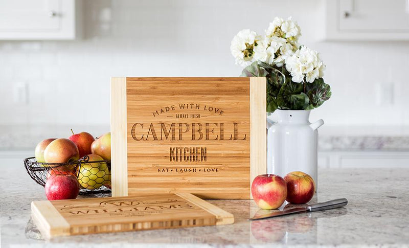 Personalized Bamboo Cutting Board 11x14 – Modern Collection