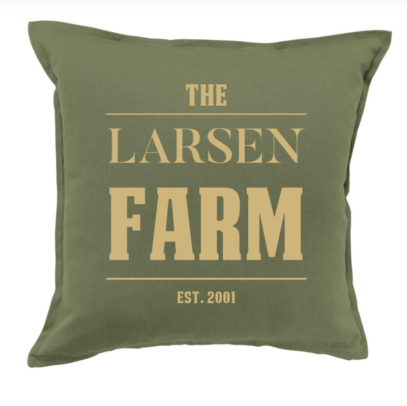 Personalized Colorful Throw Pillow Covers - Farmhouse