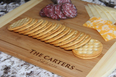 Personalized Bamboo Cutting Board 11x14 (Rounded Edge) – 12 Designs