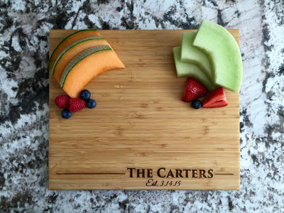 Qualtry Personalized Cutting Board 11x13 Bamboo - 11 Designs!