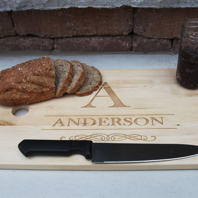 Personalized Cutting Board Chic and Modern 11.5 x 17- Anderson Style