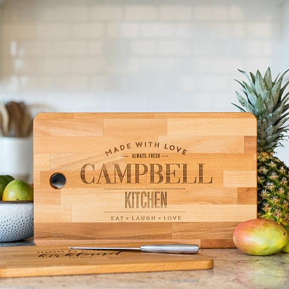 Personalized Cutting Board Chic and Modern 11.5 x 17- Modern Collection