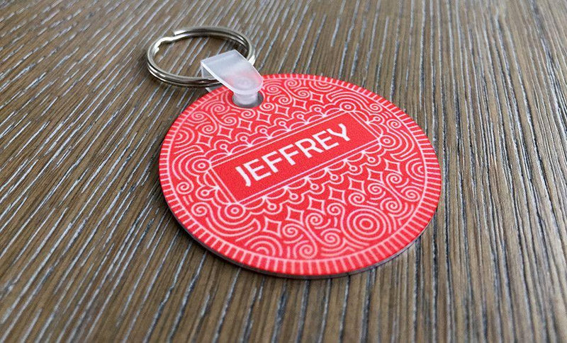 Personalized Key Chains - Circle Designs - Qualtry