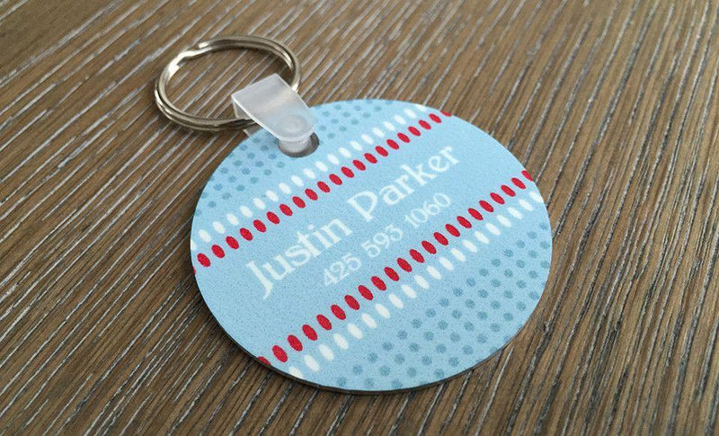 Personalized Key Chains - Circle Designs - Qualtry
