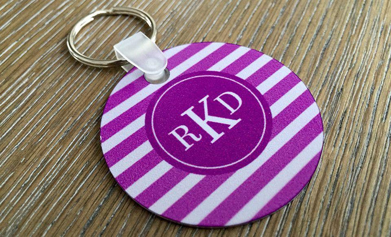 Personalized Key Chains - Circle Designs - Qualtry