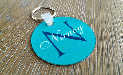 Personalized Key Chains - Circle Designs