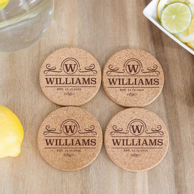 Personalized Thick Cork Coasters