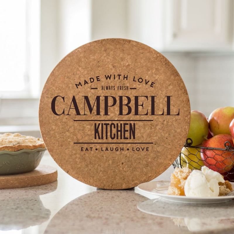Personalized Jumbo Cork Trivets – Modern Collection