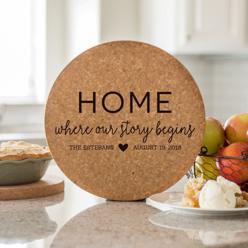 Personalized Jumbo Cork Trivets – Modern Collection