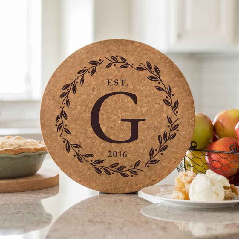Personalized Jumbo Cork Trivets – Modern Collection