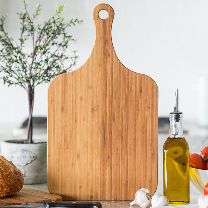 Personalized Monogram Handled Bamboo Serving Boards