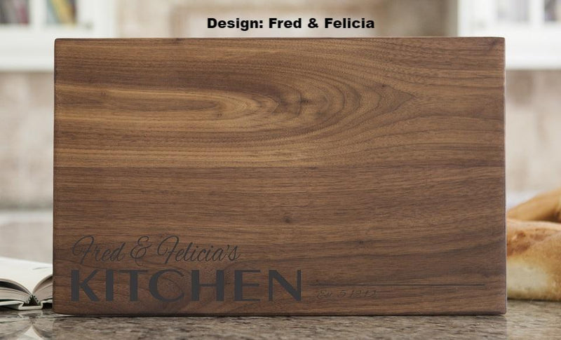 NextHome Personalized 11x17 Walnut Cutting Board