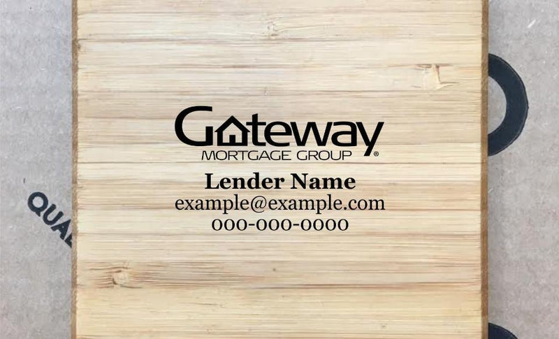 Gateway Mortgage Personalized Thick Bamboo Coasters – Set of 4