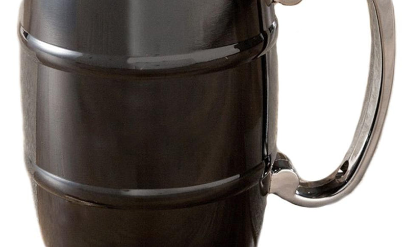 Personalized Black Enamel Tankard - Stainless Steel - 16 oz.