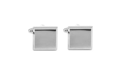 Personalized Silver Cufflinks - Modern Square