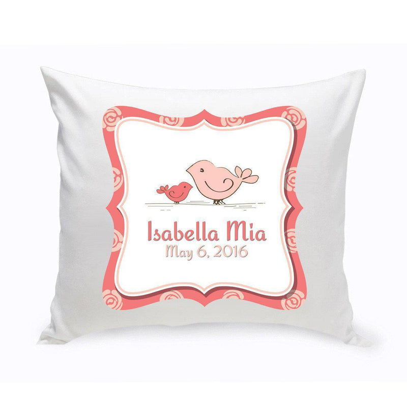 Personalized Baby Nursery Throw Pillow - Birdies - - JDS