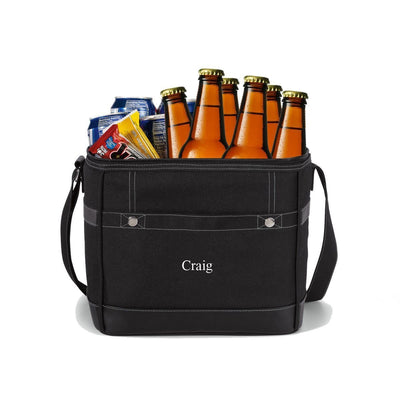 Personalized Trail Cooler - Insulated - Holds 12 Pack - Black - JDS