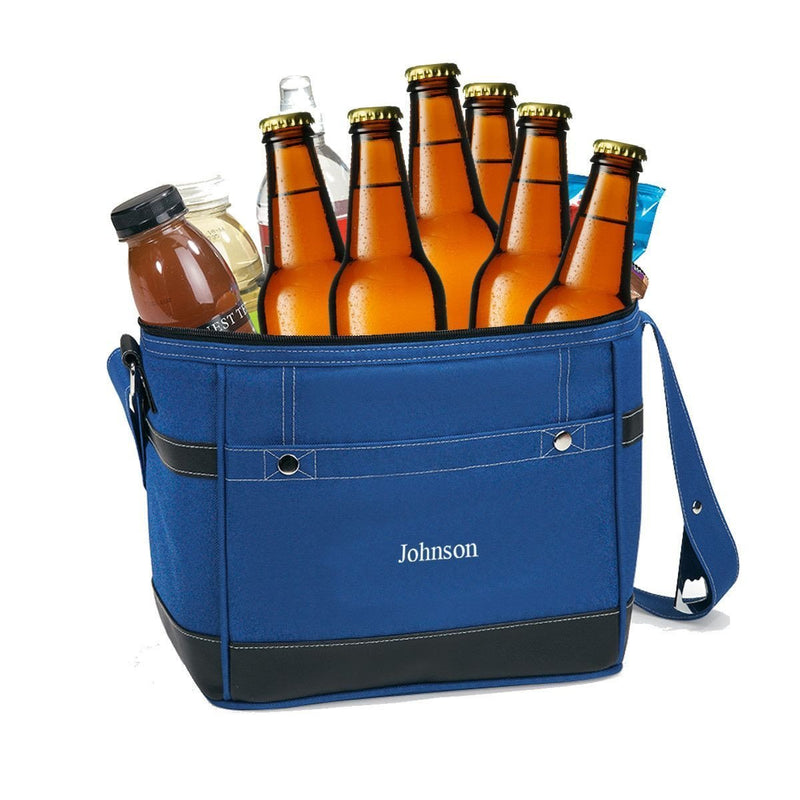 Personalized Trail Cooler - Insulated - Holds 12 Pack - Blue - JDS