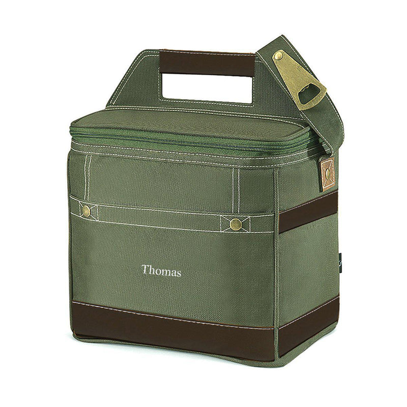Personalized Trail Cooler - Insulated - Holds 12 Pack - Khaki - JDS
