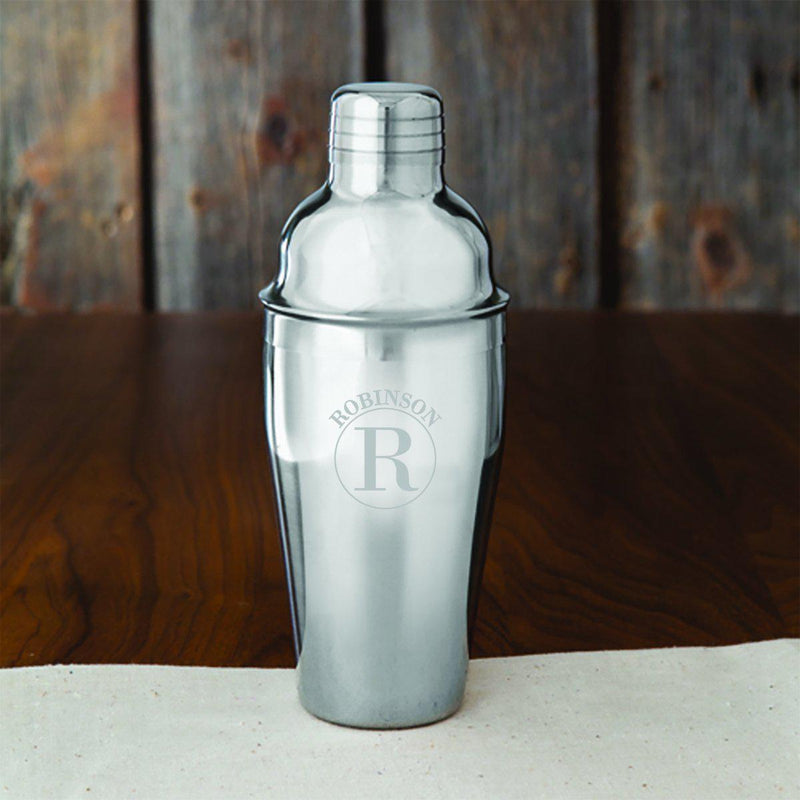 Personalized 20 oz. Stainless Steel Cocktail Shaker - Circle - JDS