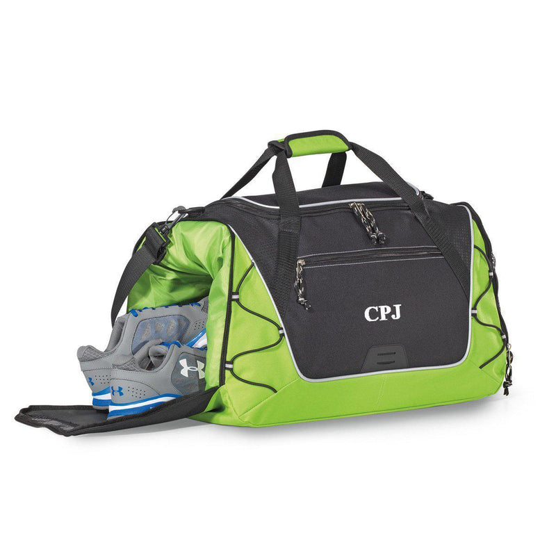 Personalized Duffle and Gym Bag - Weekend Bag - Green - JDS