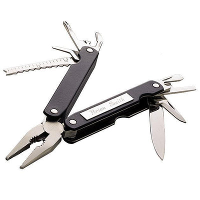 Personalized Multi Tool - 10 Tools - Stainless Steel - Matte Black - - JDS