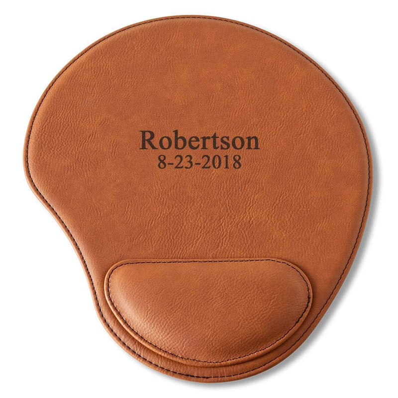 Personalized Rawhide Mouse Pad - 2Lines - JDS