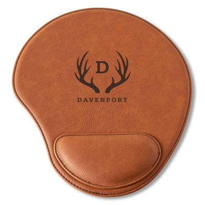 Personalized Rawhide Mouse Pad - Circle - JDS