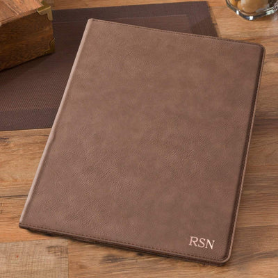Personalized Mocha Portfolio with Notepad - - JDS