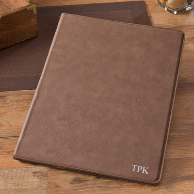Personalized Mocha Portfolio with Notepad - RoseGold - JDS