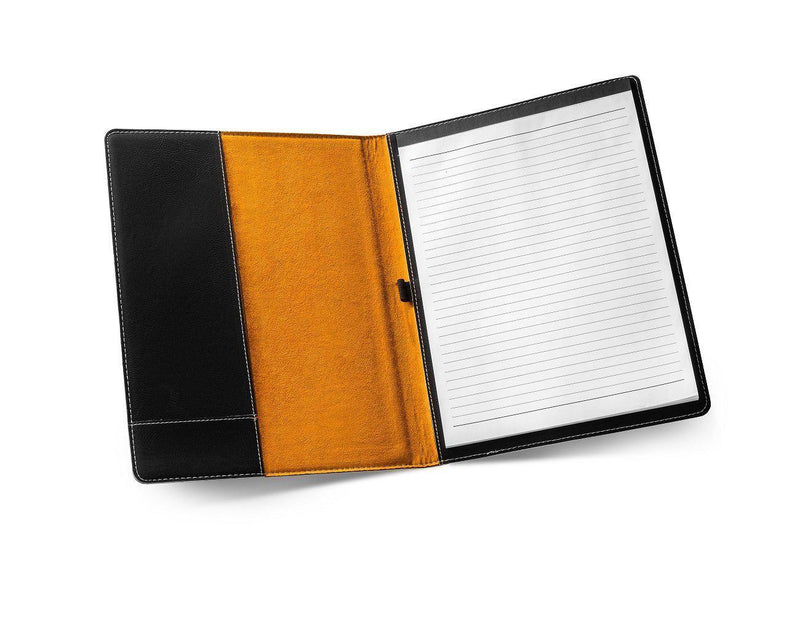 Personalized Black Portfolio with Notepad - - JDS