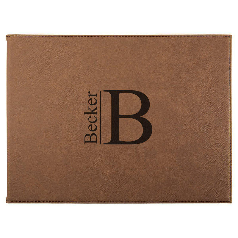 9” x 12” Personalized Certificate Holder - Dark Brown - Modern - JDS