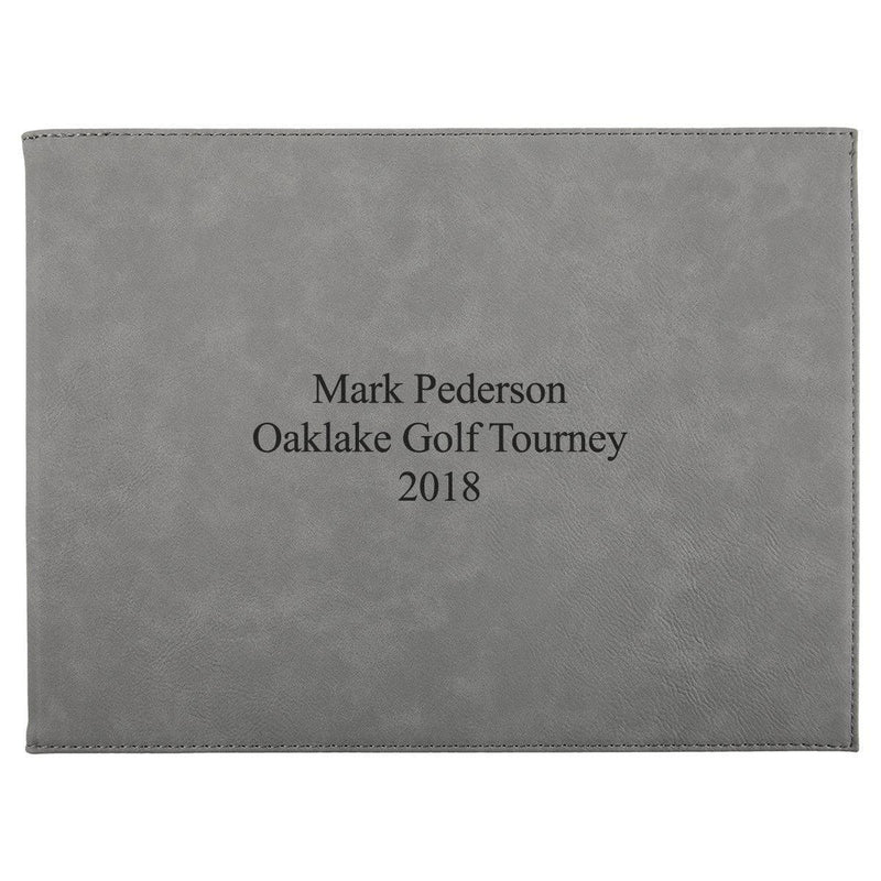 9” x 12” Personalized Certificate Holder - Gray - 3Lines - JDS