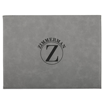 9” x 12” Personalized Certificate Holder - Gray - Circle - JDS