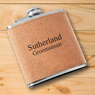 Personalized Flask - Cork - 2Lines - JDS