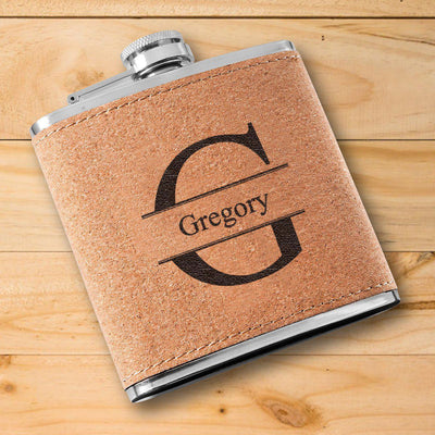 Personalized Flask - Cork - Stamped - JDS
