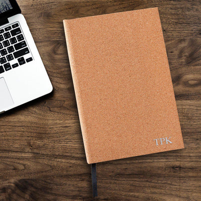 Personalized Journal - Cork - Silver - JDS