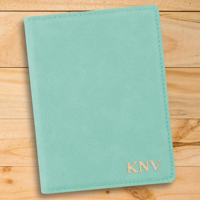 Personalized Portfolio with Notepad - Mint Padfolio - - JDS
