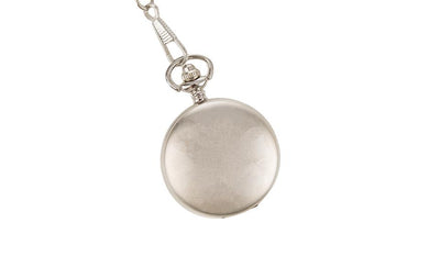 Personalized Silver Brushed Pocket Watch