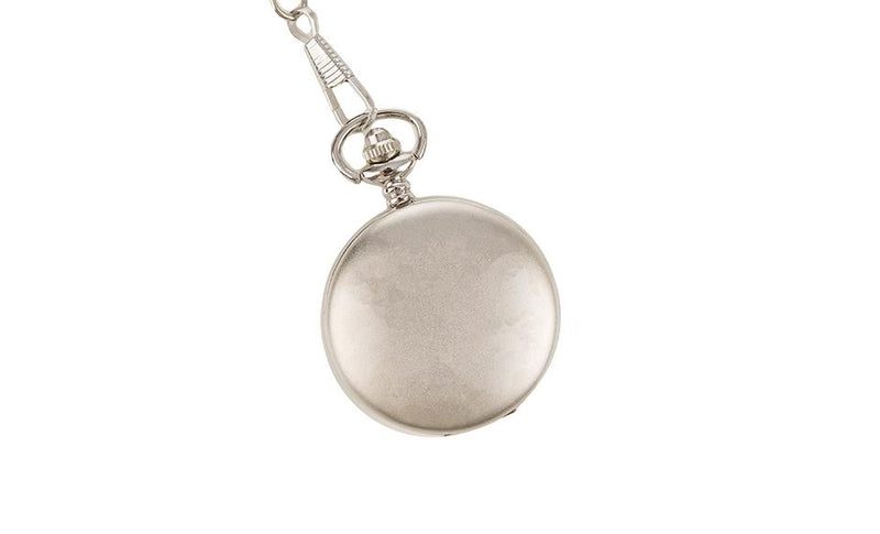 Personalized Silver Brushed Pocket Watch