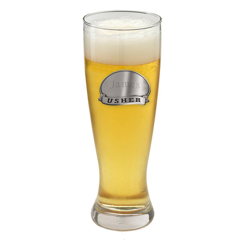 Personalized Grand Pilsner w/Pewter Medallion - Usher - JDS